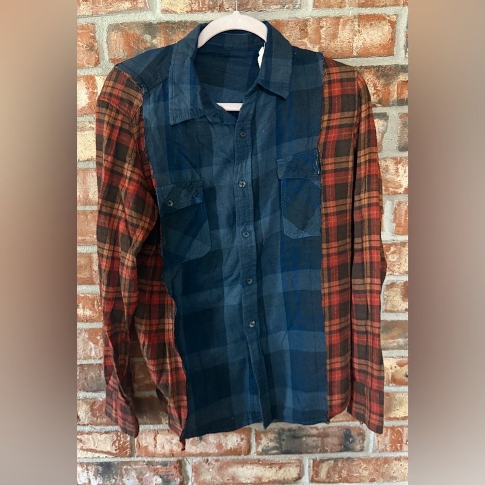 Urban Renewal Reworked and vintage Plaid Women's Button Down Shirt